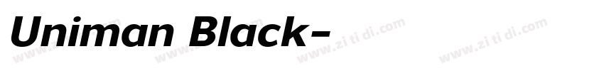 Uniman Black字体转换